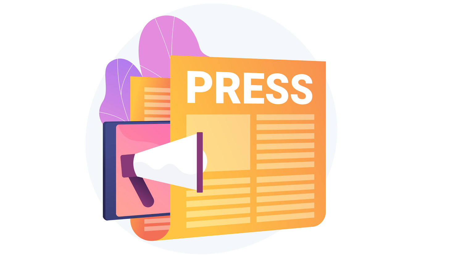 Mass media, press release. Newspaper publishing, daily news, propaganda idea. Tabloid with headline. Reportage, journalism design element. Vector isolated concept metaphor illustration