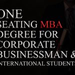 One Sitting MBA Degree for Corporate, Businessman and International Students